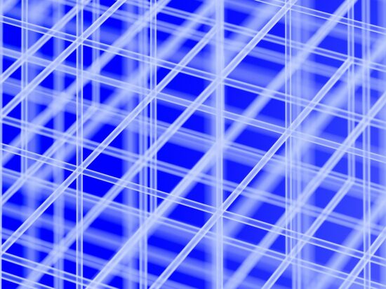 3D render of an abstract translucent grid